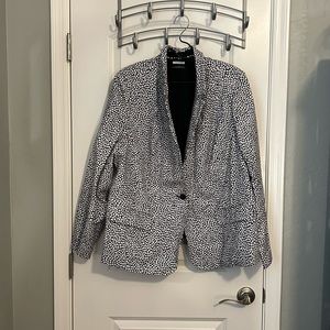 Lane Bryant The Modernist Collection Blazer Animal Print Black and White Size 26